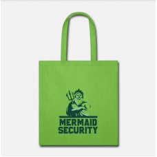 Mermaid Security Lime Green Tote Bag